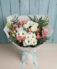Букет цветов из:  Розы, Лизиантусы и Хризантемы #REPLACE_PRED# Краснотурьинске