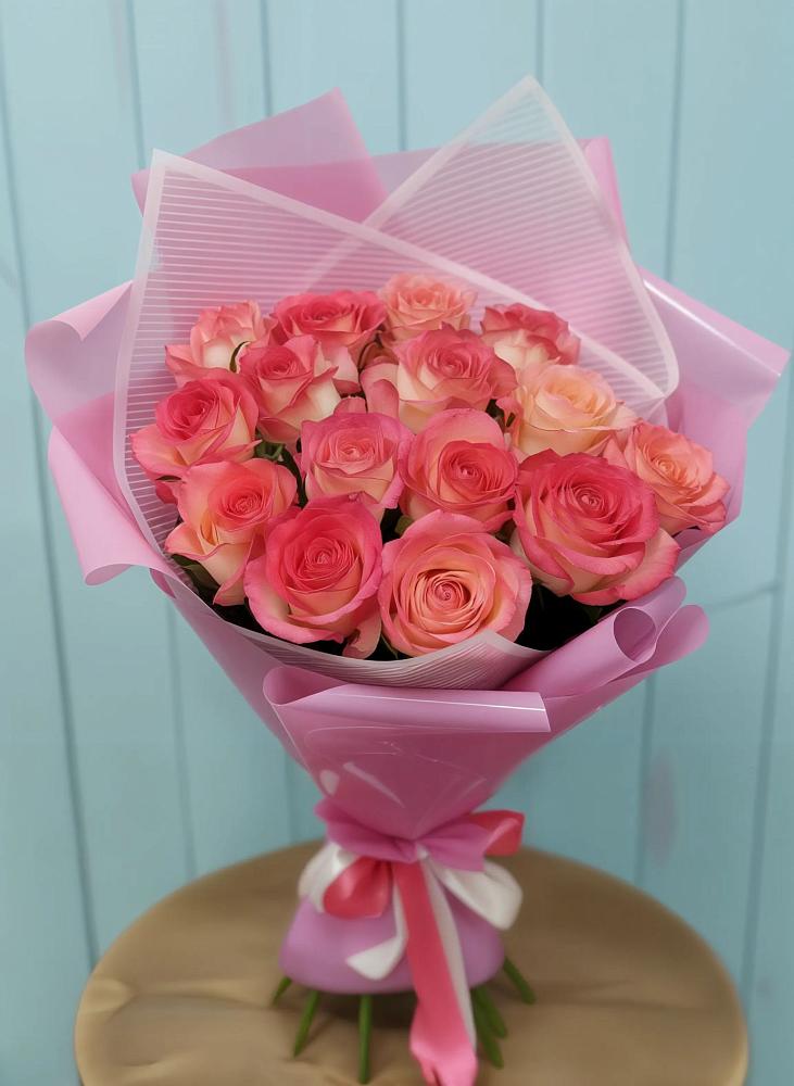 15 Розовых роз Равель в Краснотурьинске Букет 15 Розовых роз Равель в Краснотурьинске