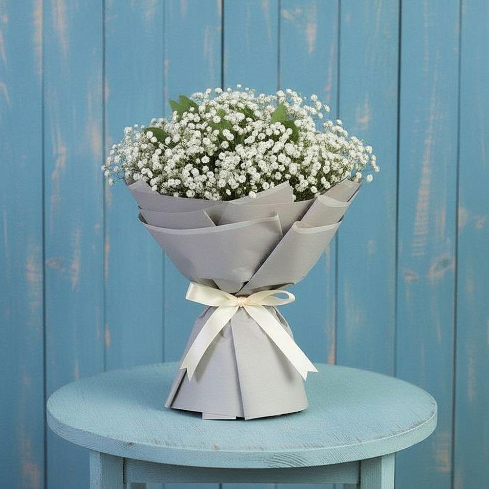 Букет Белые гипсофилы в Краснотурьинске Букет цветов из: Гипсофила в Краснотурьинске