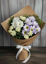 Букет цветов из:  Хризантемы и Розы в Краснотурьинске