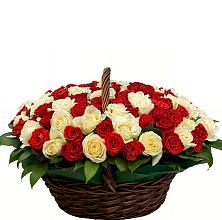 Корзина 101 роза #REPLACE_PRED# Краснотурьинске Премиум букет из: Розы #REPLACE_PRED# Краснотурьинске