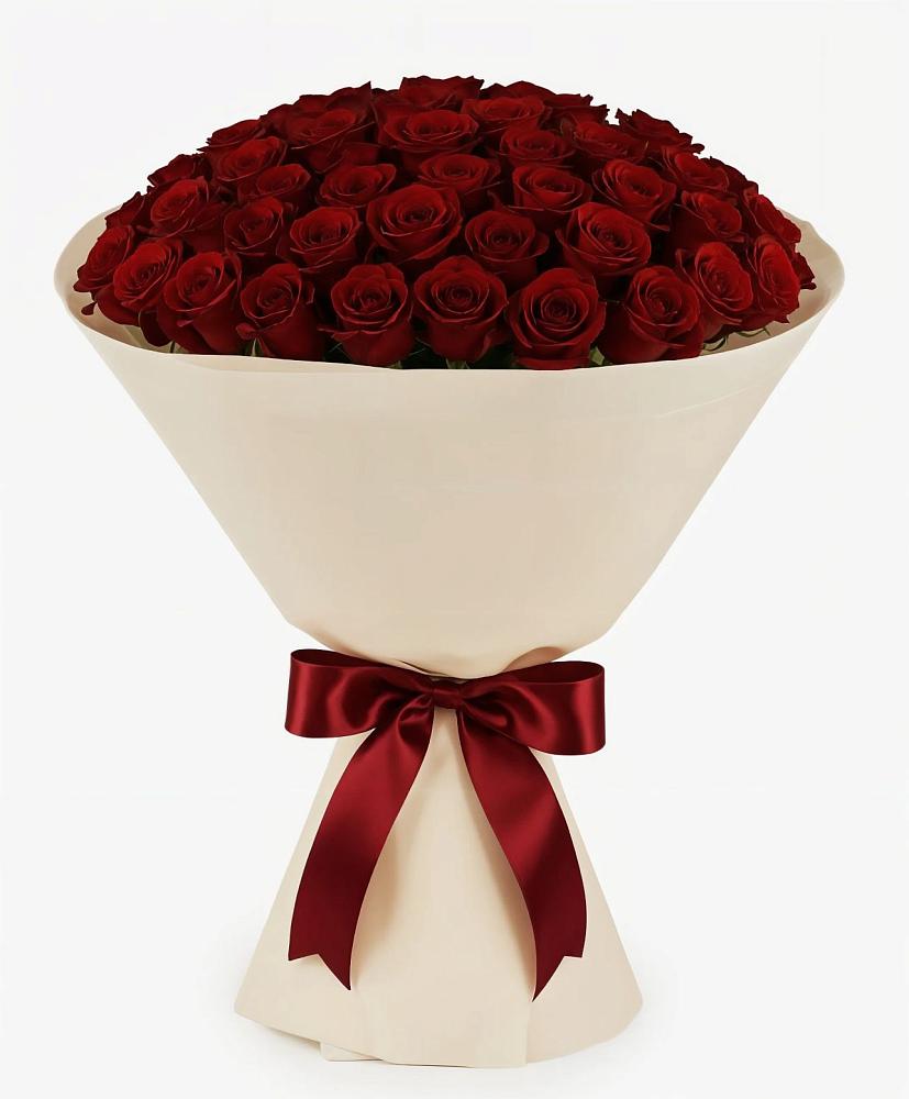 Букет 101 Бордовая роза Блэк Бакарра в Краснотурьинске