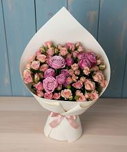 Букет Нежная розовость в Краснотурьинске Букет цветов из:  Розы в Краснотурьинске